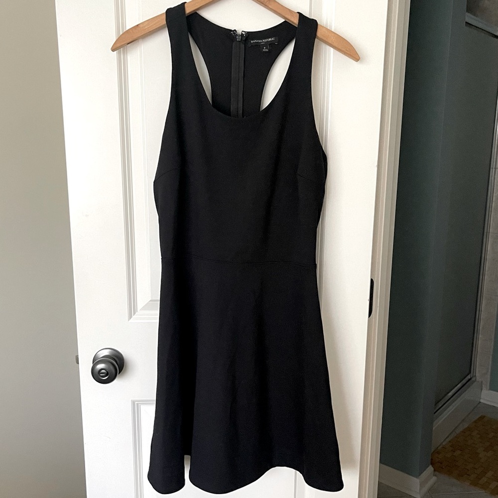 Banana Republic Little Black Dress with Cutouts and Circle Skirt